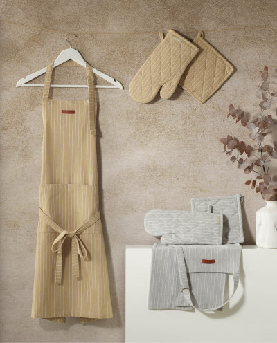 Set delantal raya fina